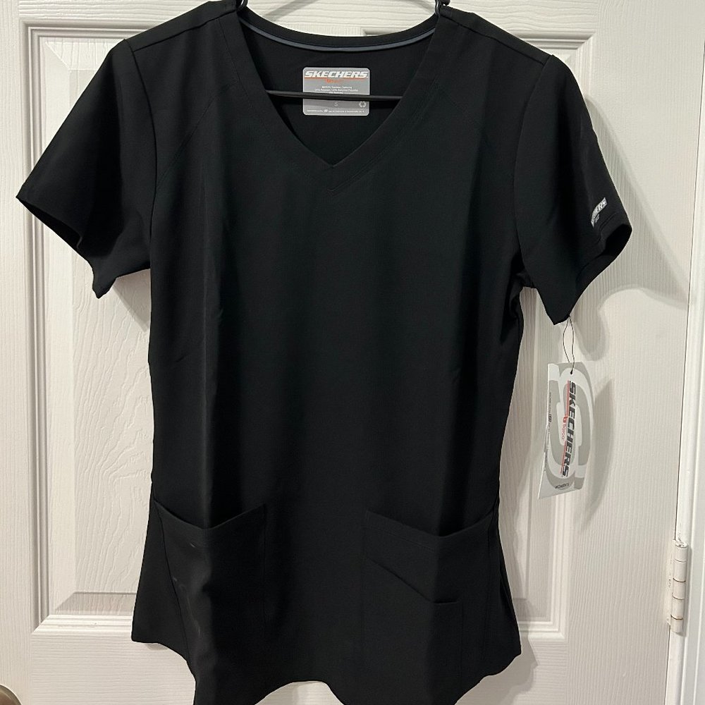 Skechers by Barcos | Black Scrub Top | Size: S